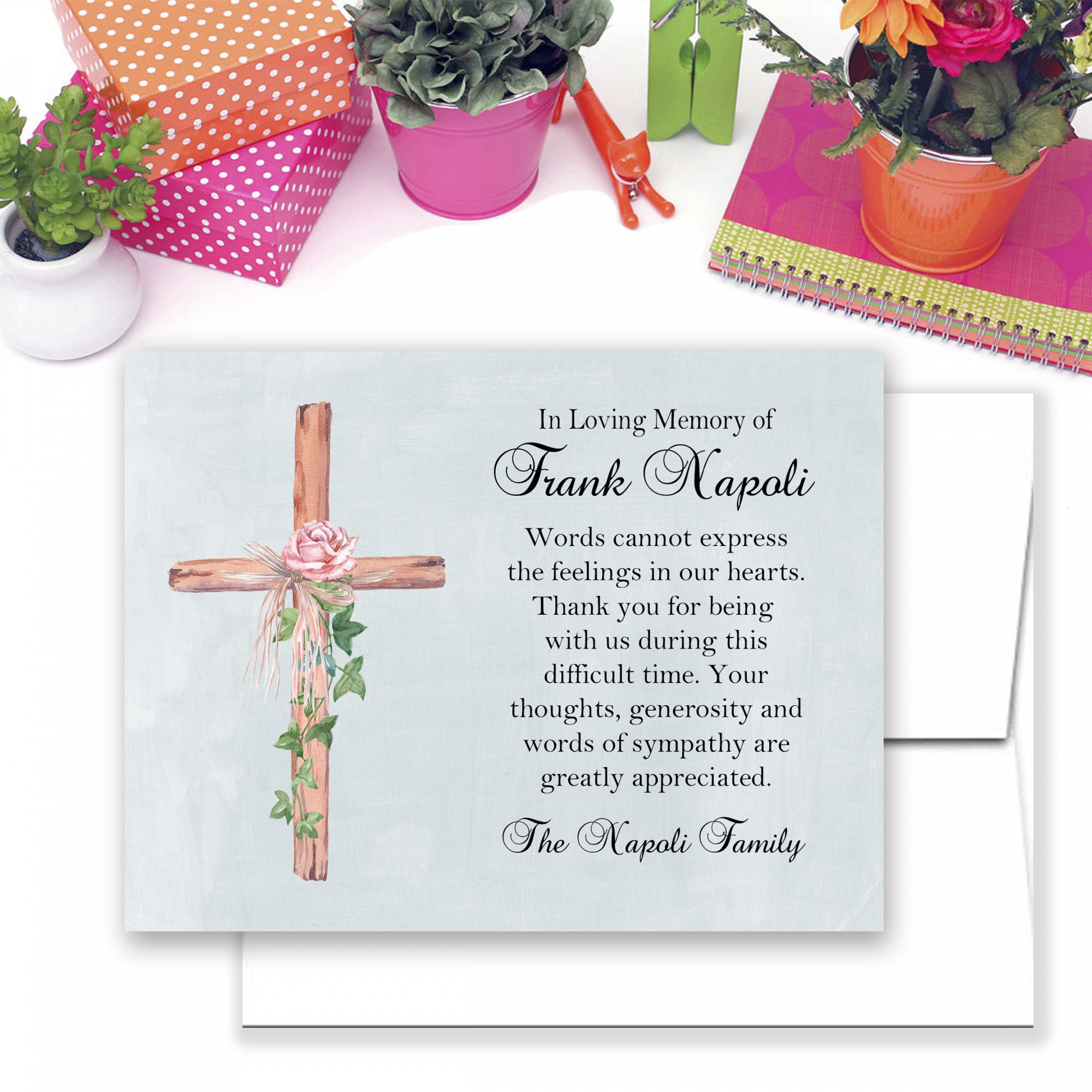 Funeral Thank You Cards Christian Sympathy Acknowledgement - Etsy