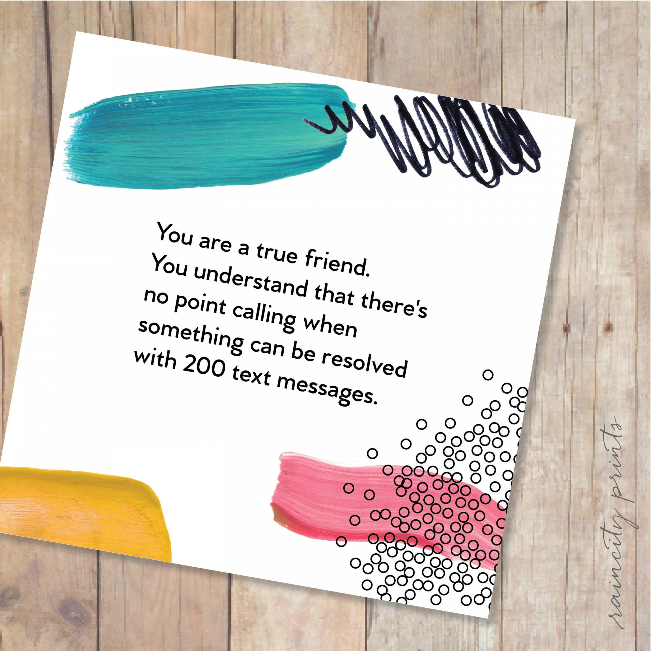 Funny BFF Friendship Card. There