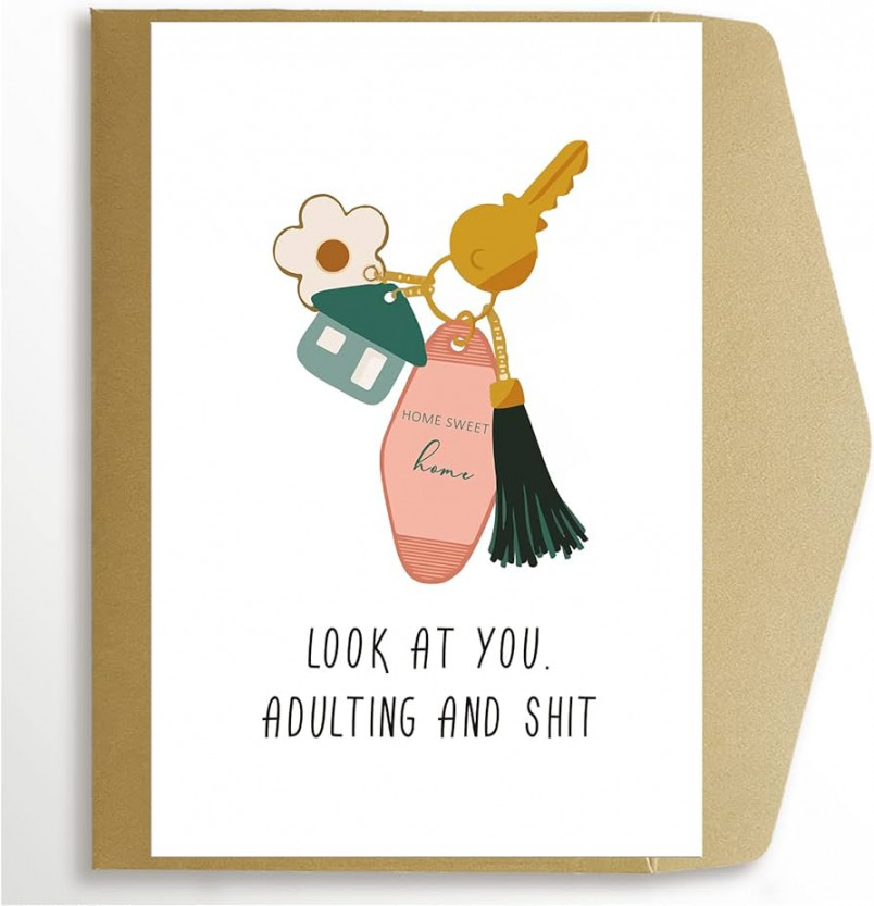 Funny Housewarming Card for Friends, Happy New Home Card, Rude Moving Card,  Congratulations Card for New House