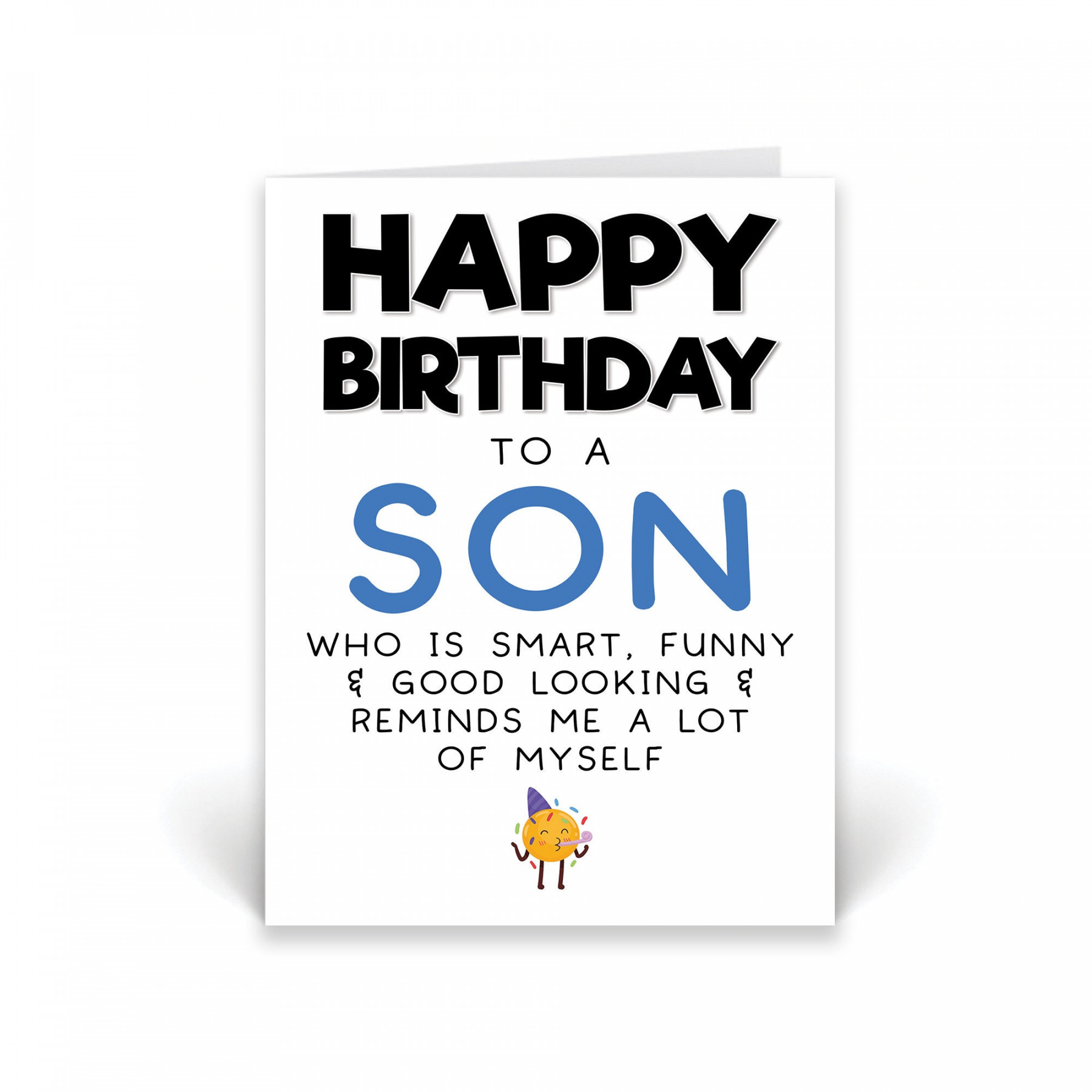 Funny Son Birthday Card - Son Birthday Cards - Comedy Joke Cards - Adult  Humour Cards - From Mum Dad Parents Child Comical Banter Humour Fun