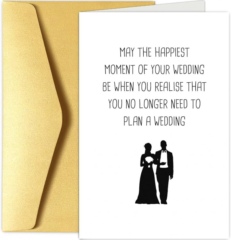 Funny Wedding Congratulations Card, Bridal Shower Card, Congratulations  Card, Engagement Card, The Happiest Moment of Your Wedding