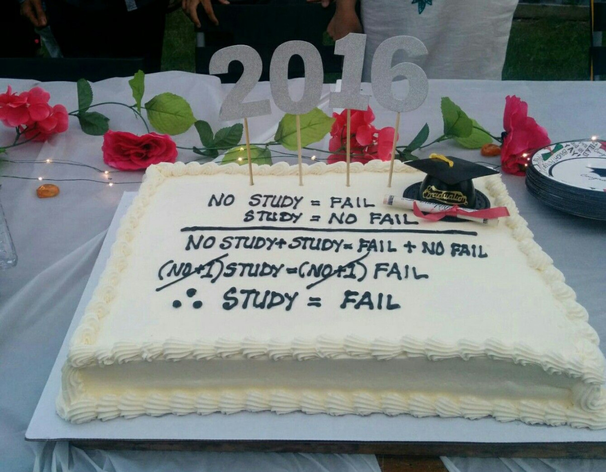 Graduation cake with a funny message  Graduation funny