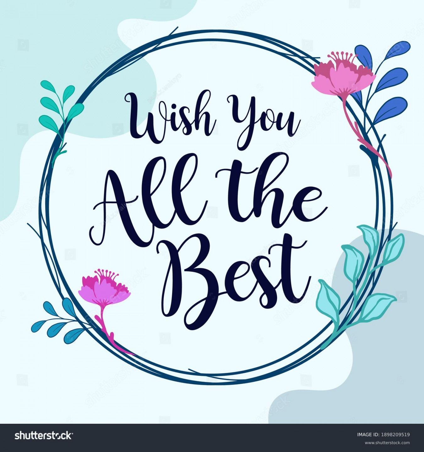 Greeting Saying Wish You All Best Stock Vector (Royalty Free