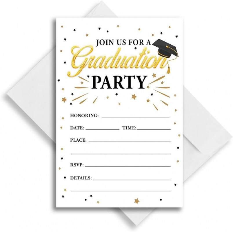 Haizct Join Us For A Graduation Party Graduation Invitations with Envelopes  ( Count) for Graduation Party Graduations Dinner Party Soirees