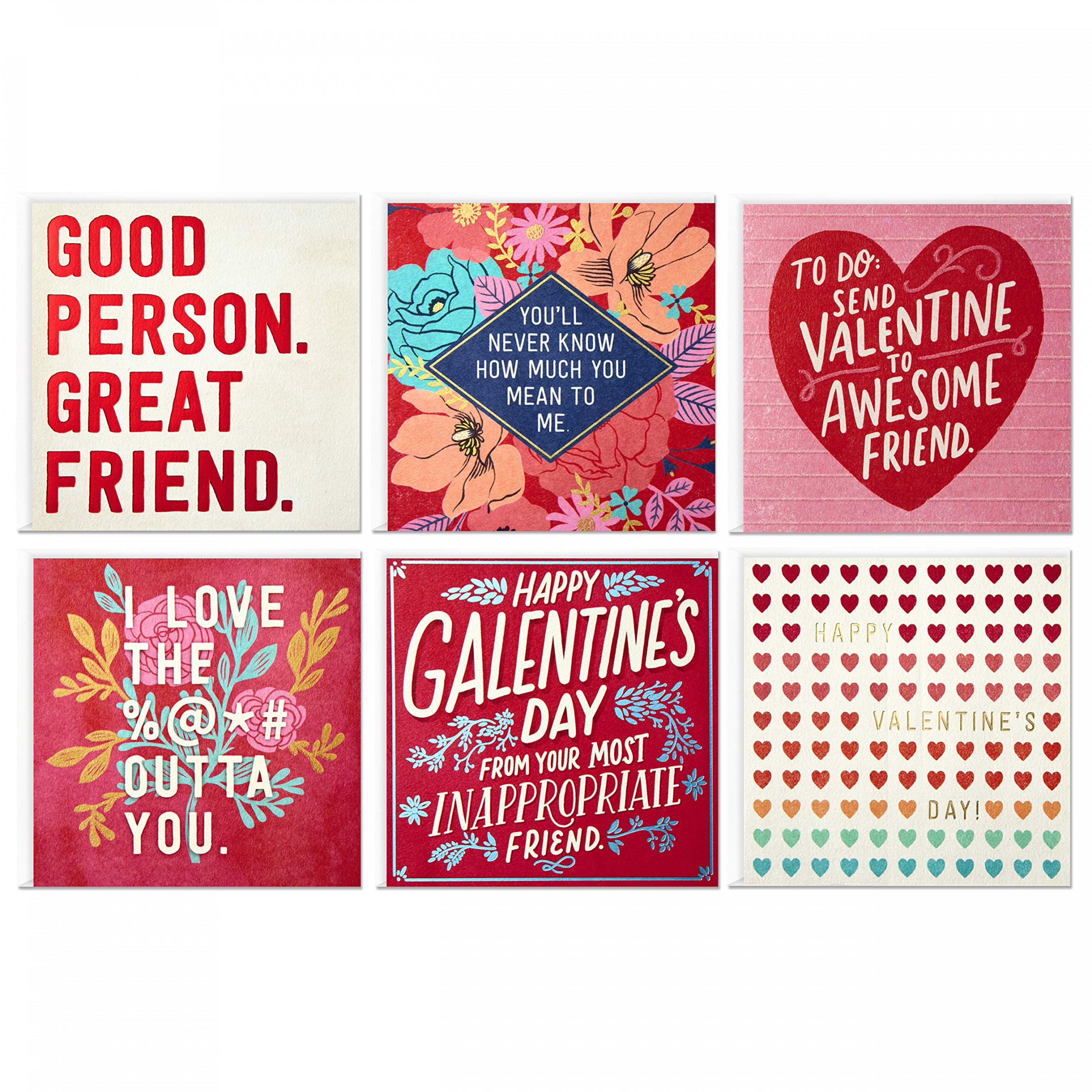 Hallmark Studio Ink Valentines Day Cards Assortment for Friends  Cards and  Envelopes, Studio Ink