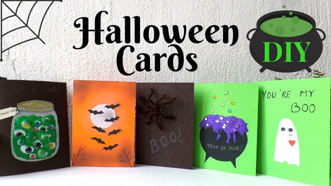 Halloween Cards To Make DIY  Easy & Funny Halloween Card Ideas for Kids    by Fluffy Hedgehog