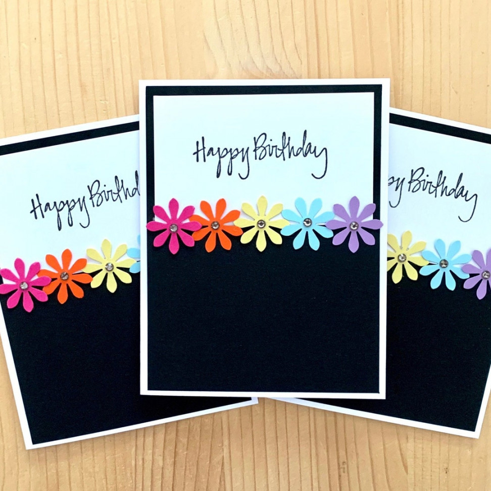 Handmade Birthday Cards. Flower Birthday Cards. Feminine - Etsy