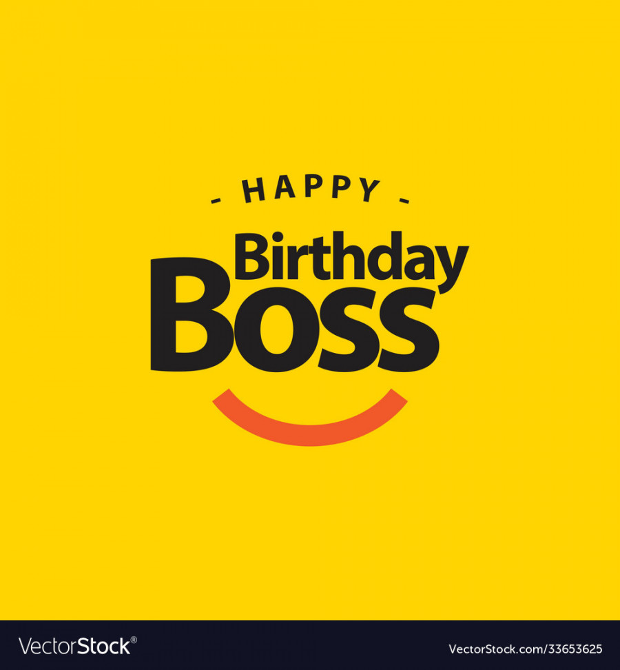 Happy birthday boss template design Royalty Free Vector