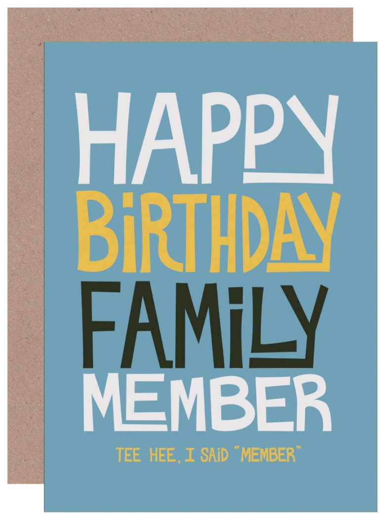 Happy Birthday Family Member Member Suggestive Bday Card - Etsy