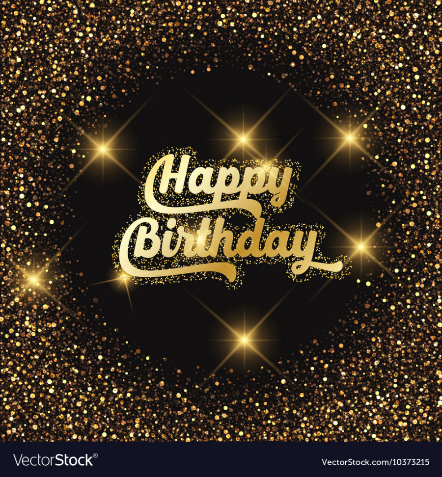 Happy birthday glitter background  Royalty Free Vector