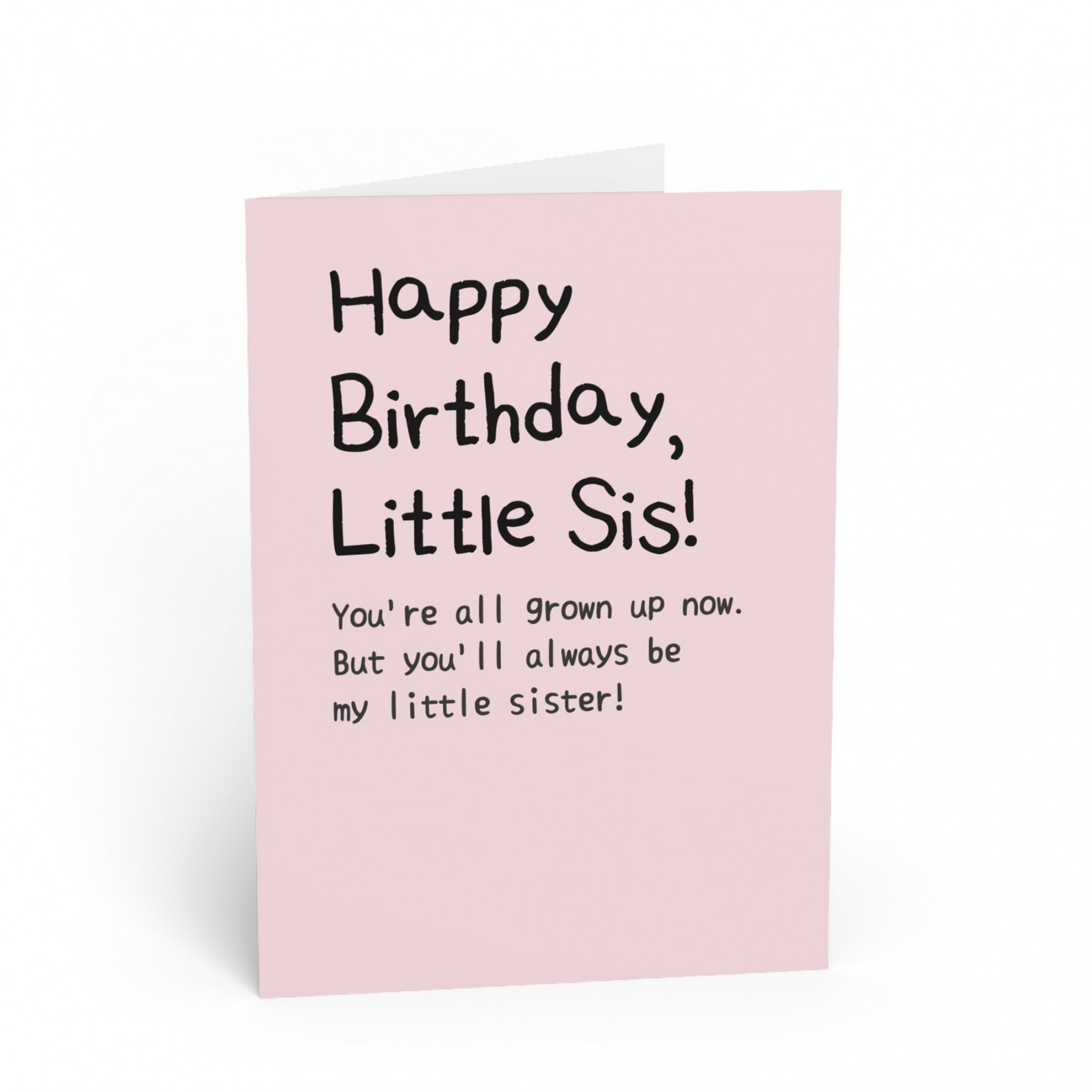 Happy Birthday Little Sis Card for Younger Sister Birthday Gift