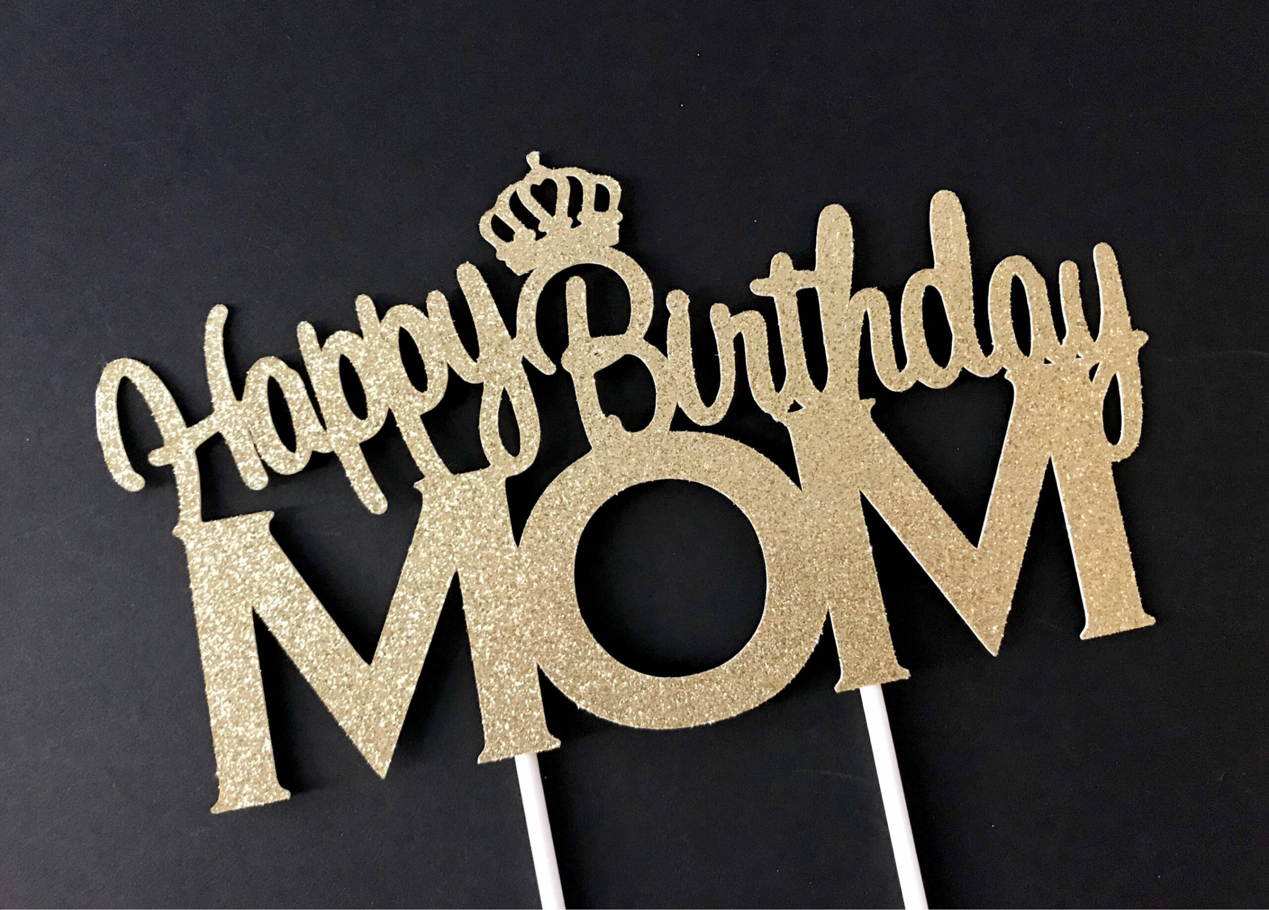 Happy Birthday Mom Cake topper Birthday Cake Topper Mom Mom - Etsy