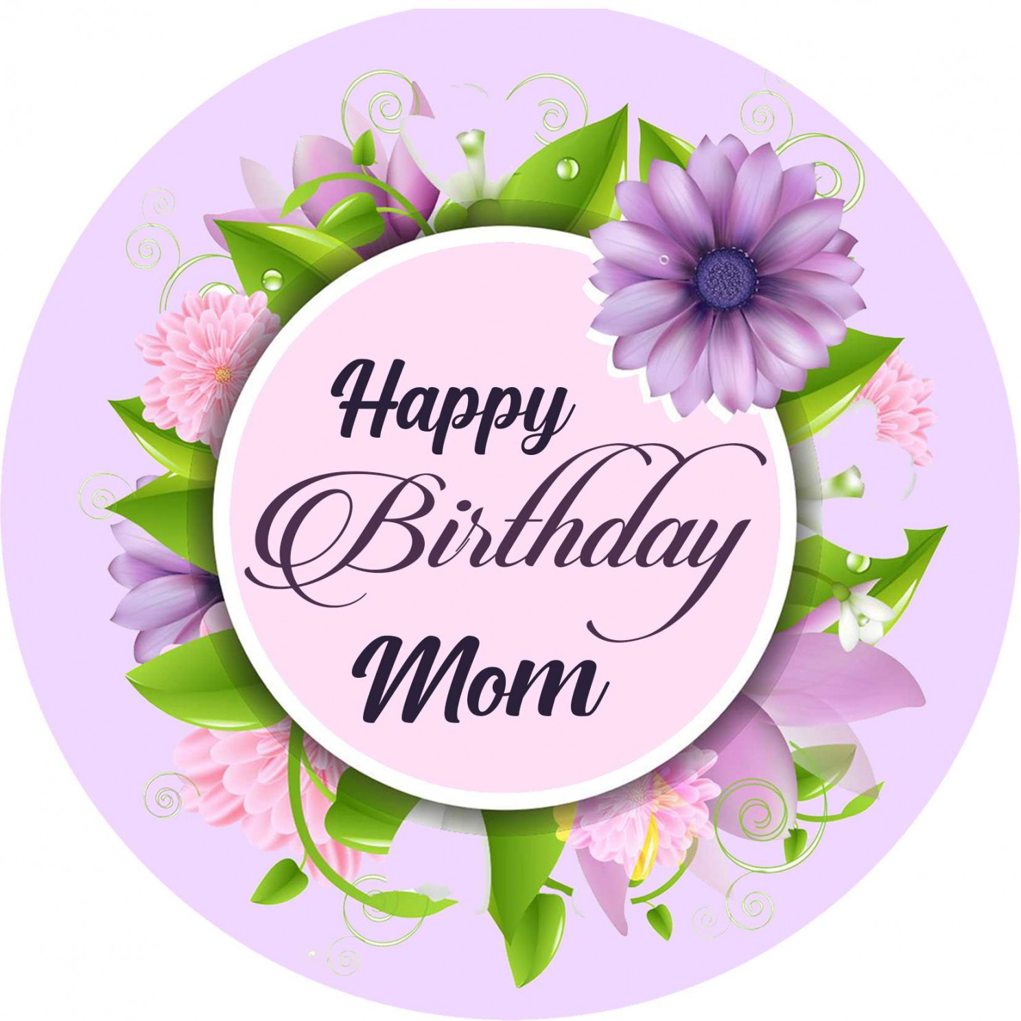 Happy Birthday Mom Photocake