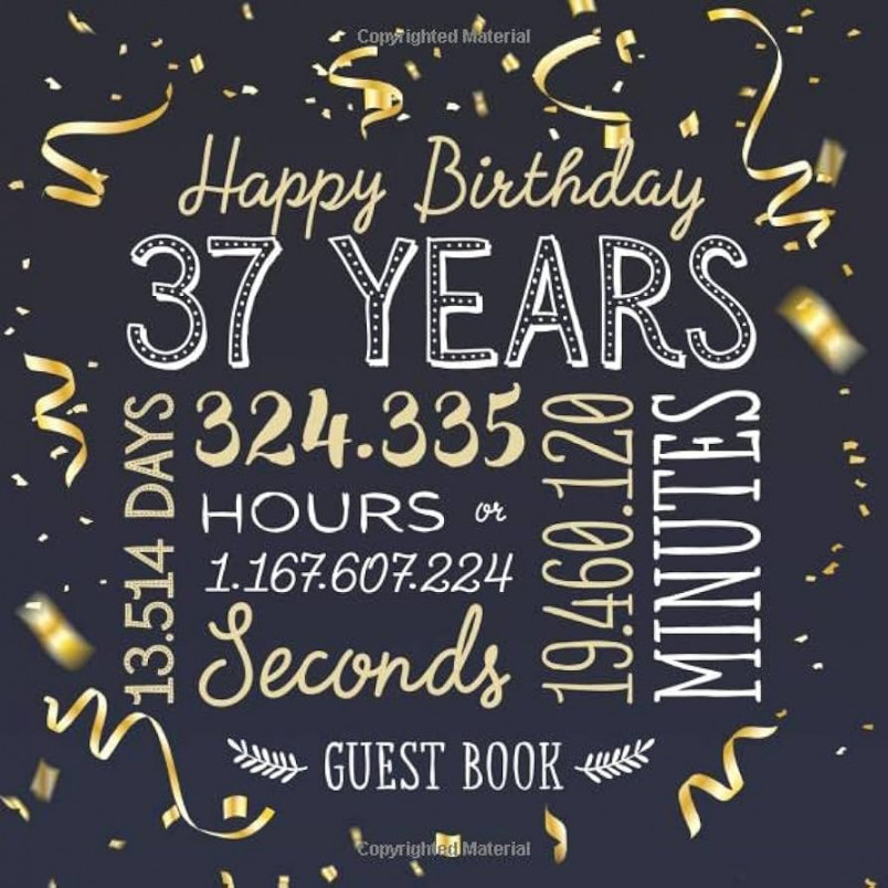 Happy Birthday  Years: Guest Book for a th Birthday - Party  Decorations, Birthday Gifts for men and women -  Years Gold Confetti  Edition -