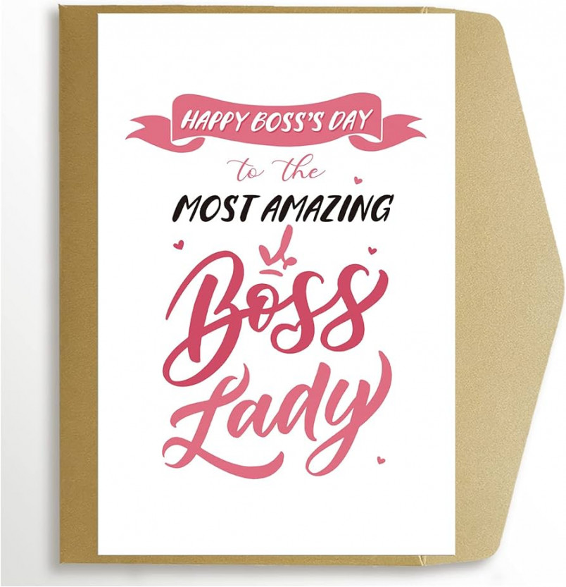 Happy Bosses Day Card for Boss Lady, Bosses Day Card, Amazing Boss Lady