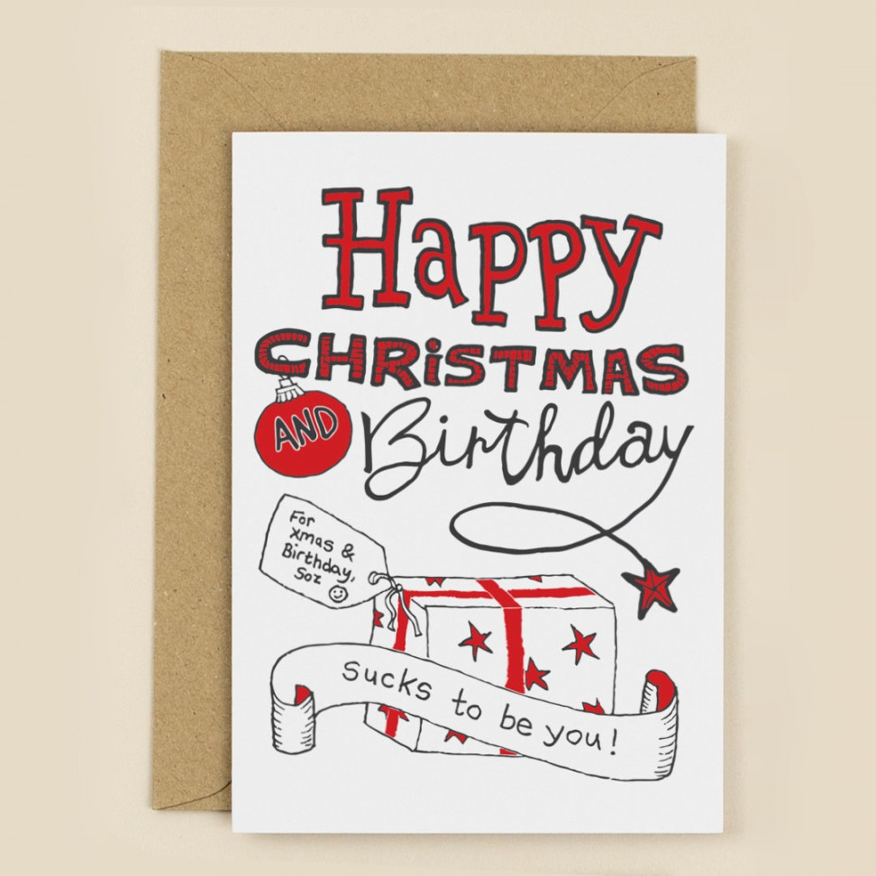 Happy Christmas and Birthday Greeting Card December - Etsy