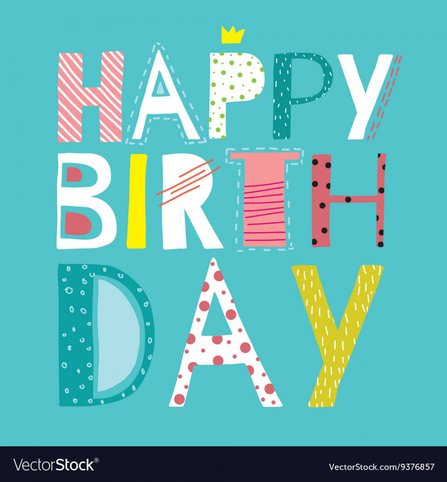 Happy cool birthday Royalty Free Vector Image - VectorStock