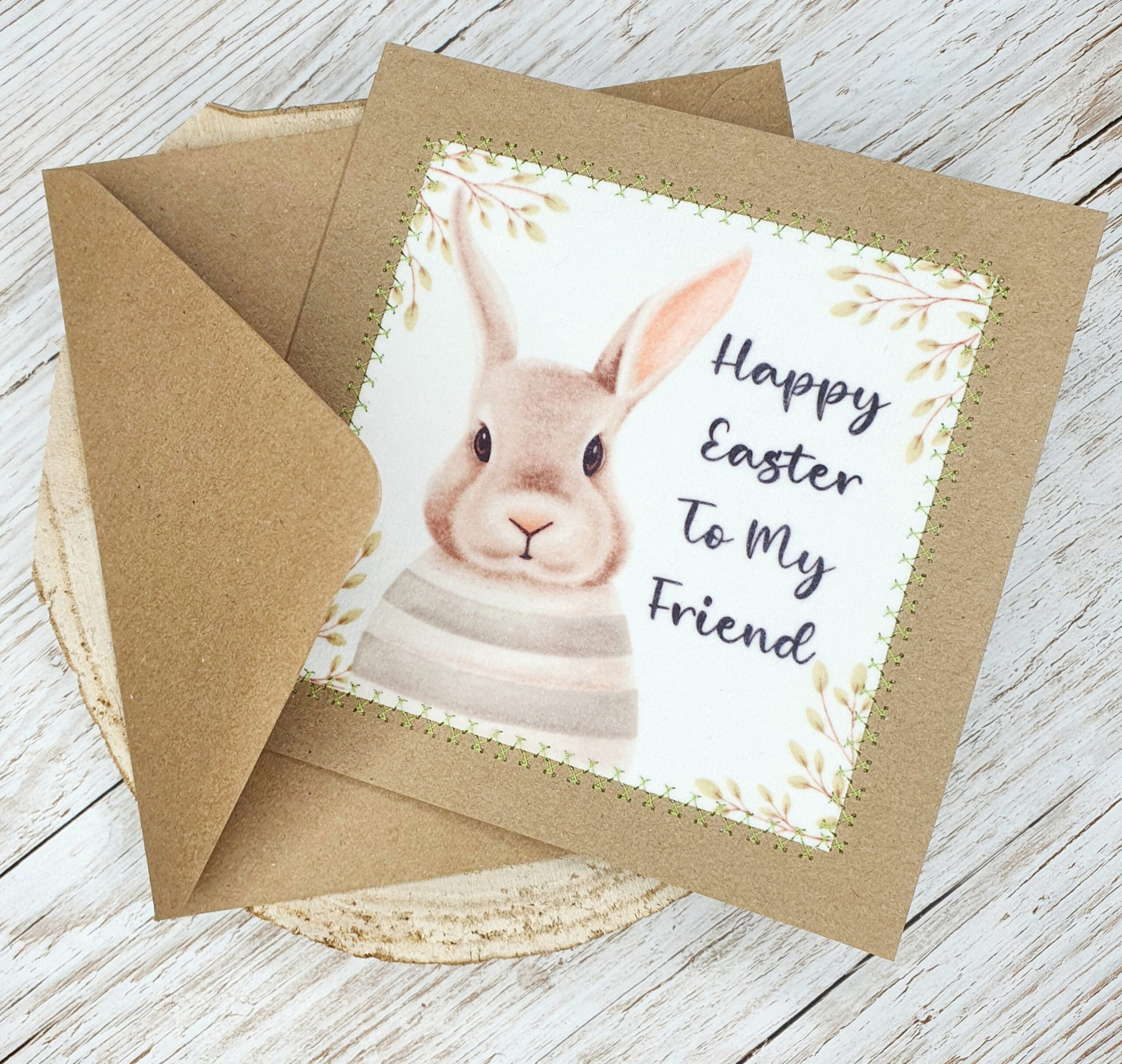 Happy Easter Card Friend Easter Happy Easter Rabbit - Etsy Singapore