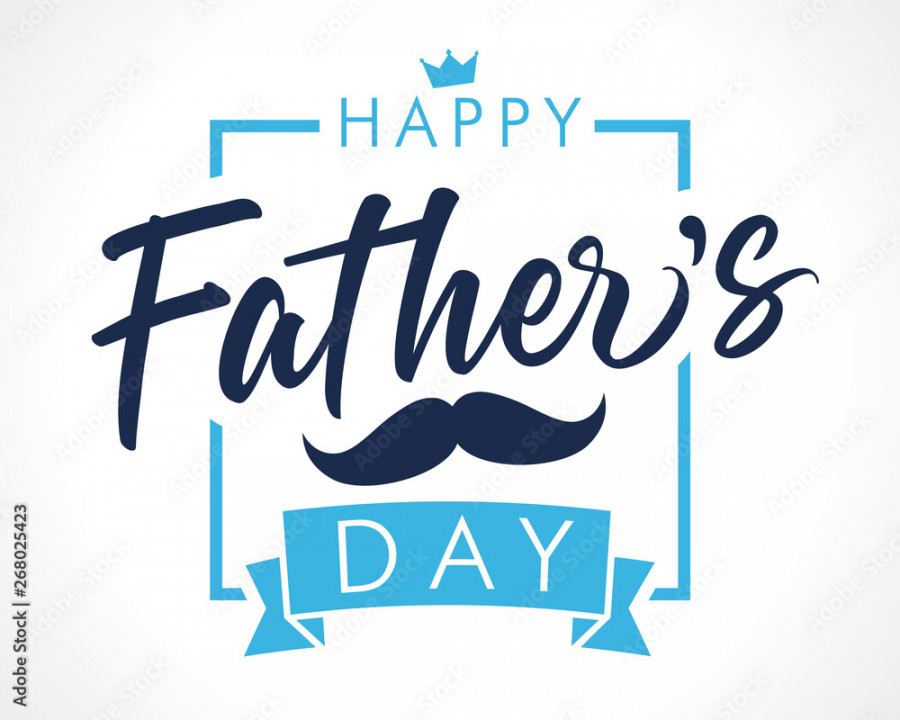 Happy father`s day lettering banner