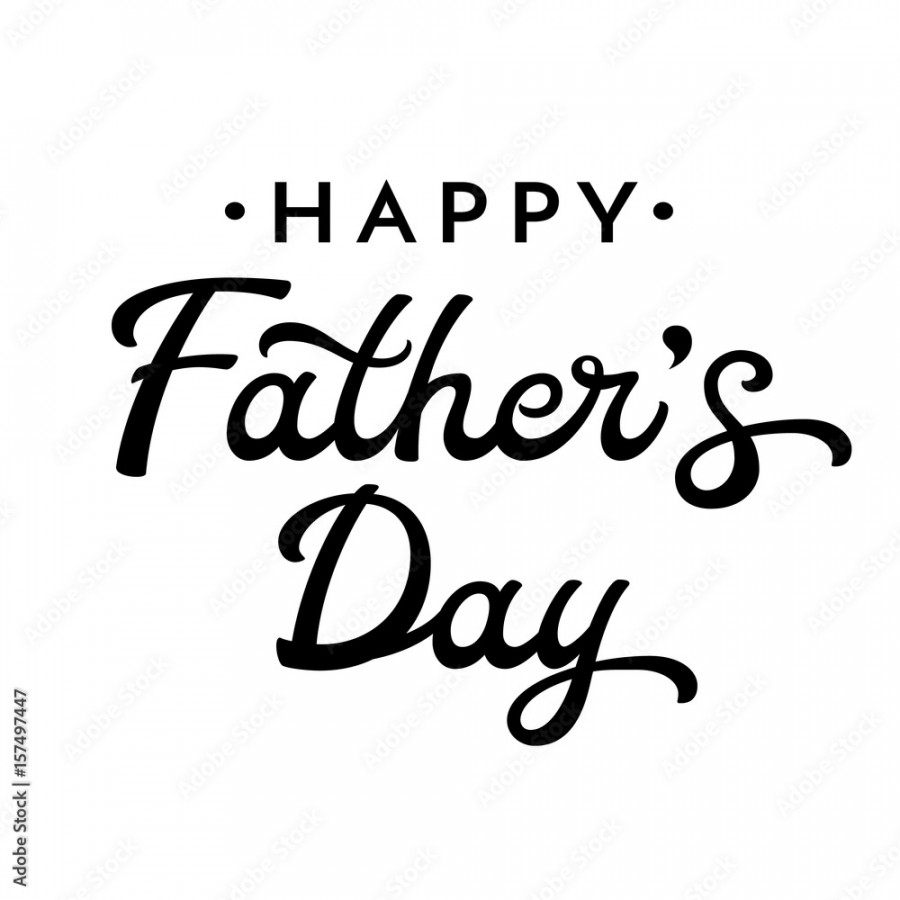 Happy Fathers Day brush lettering