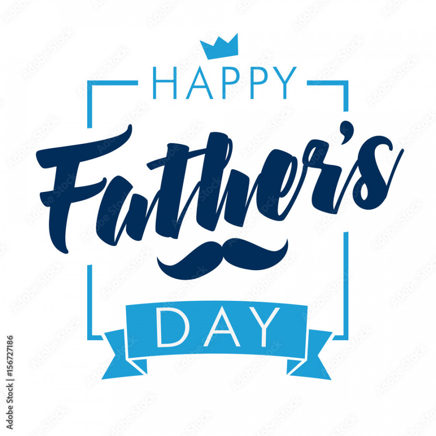 Happy Fathers Day calligraphy light banner