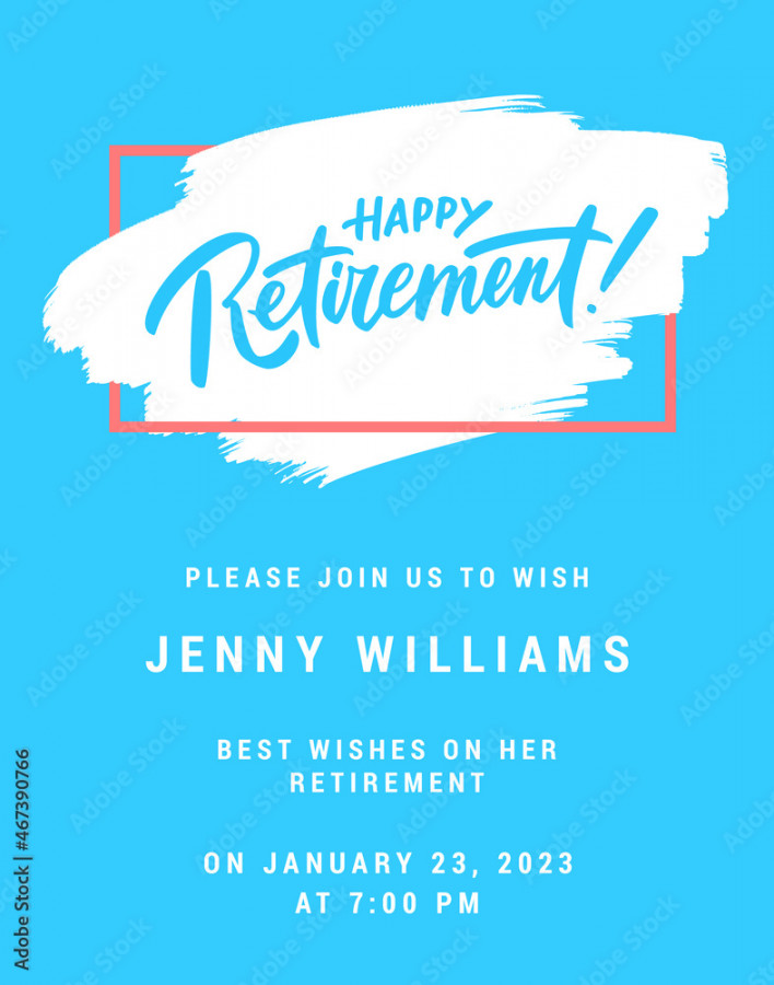 Happy Retirement. Retirement party invitation template