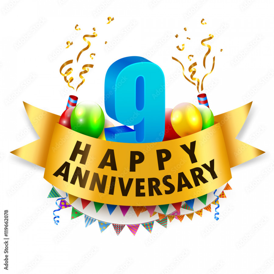 Happy th Anniversary Celebration Stock-Vektorgrafik  Adobe Stock