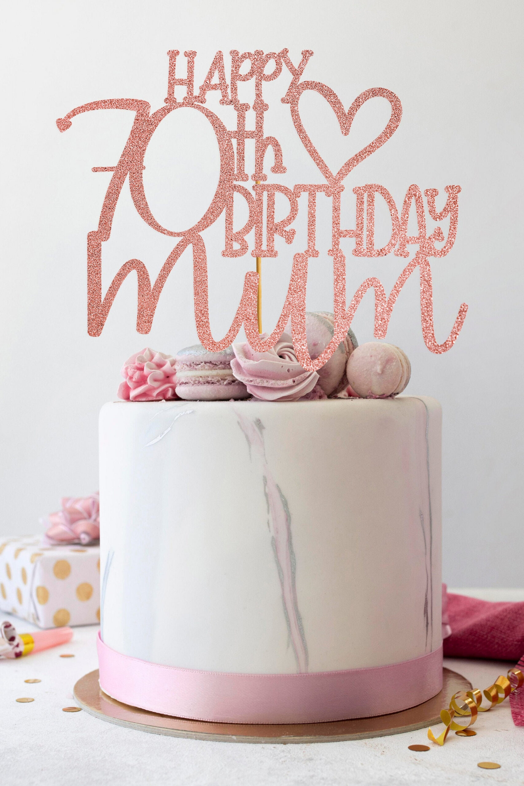 Happy th birthday mum Glitzer Cake Topper th Birthday - Etsy