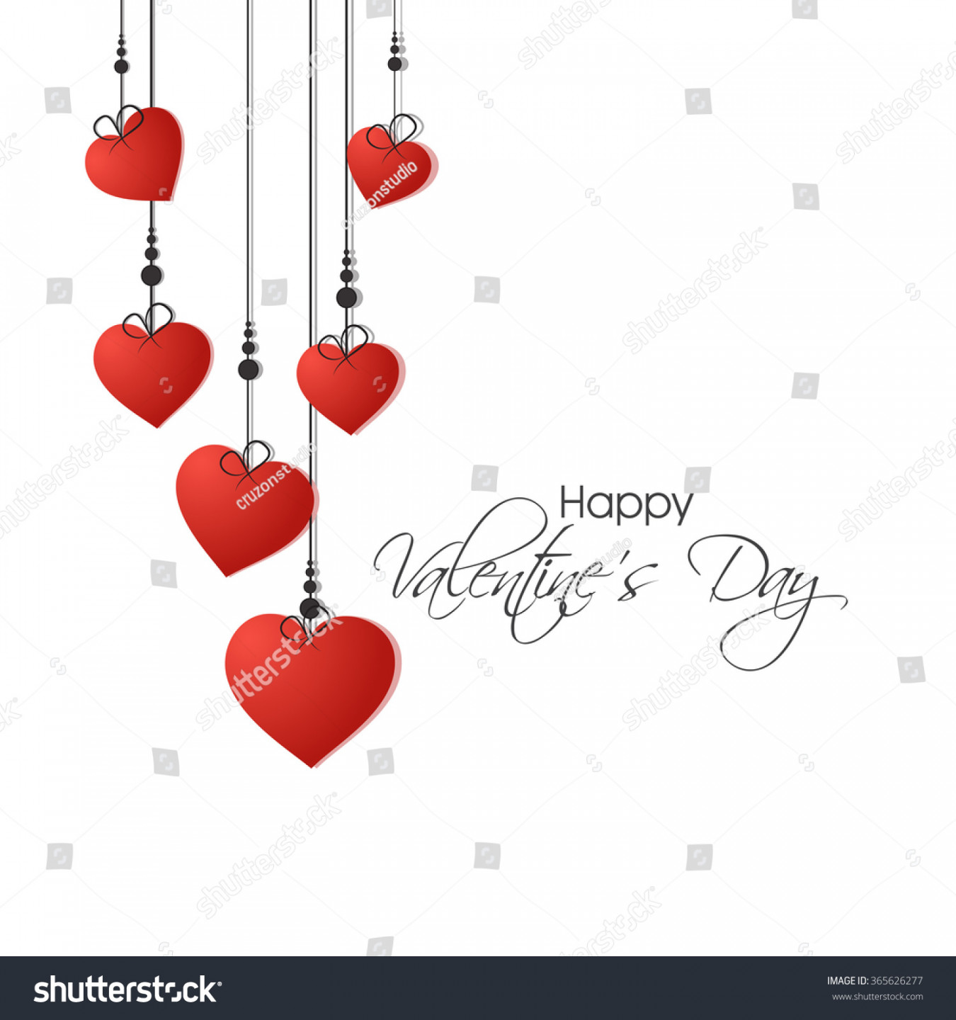 Happy Valentines Day Gift Card Greeting: Stock-Vektorgrafik