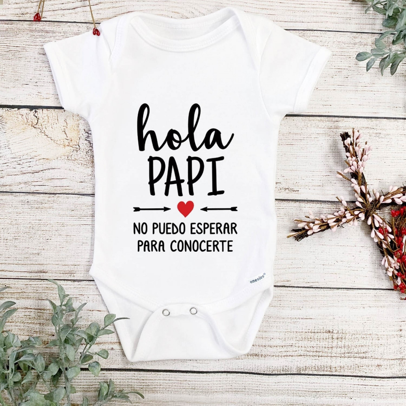 Hola Papi Onesie® Spanish Pregnancy Announcement To Husband - Etsy