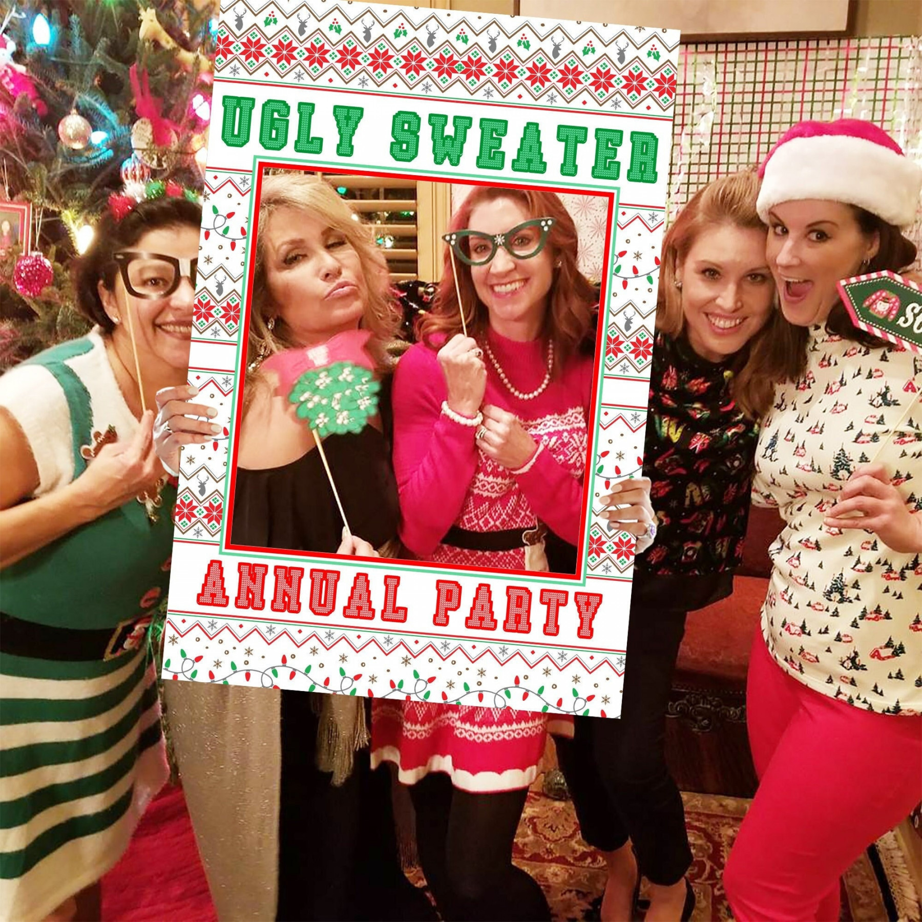 Holiday Party Photo Booth Ugly Christmas Sweater Party Photo - Etsy