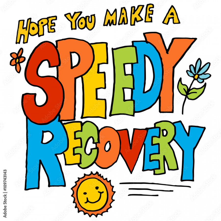 hope you make a speedy recovery message Stock-Vektorgrafik  Adobe