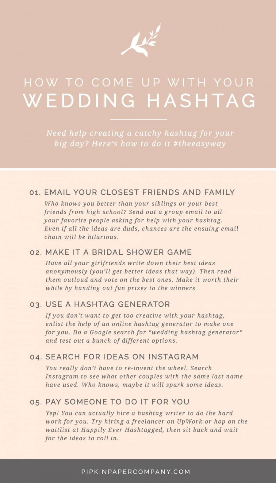 How to Create a Wedding Hashtag When You Have Zero Ideas  Pipkin