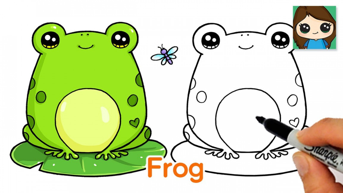 How to Draw a Cute Frog Easy 🐸