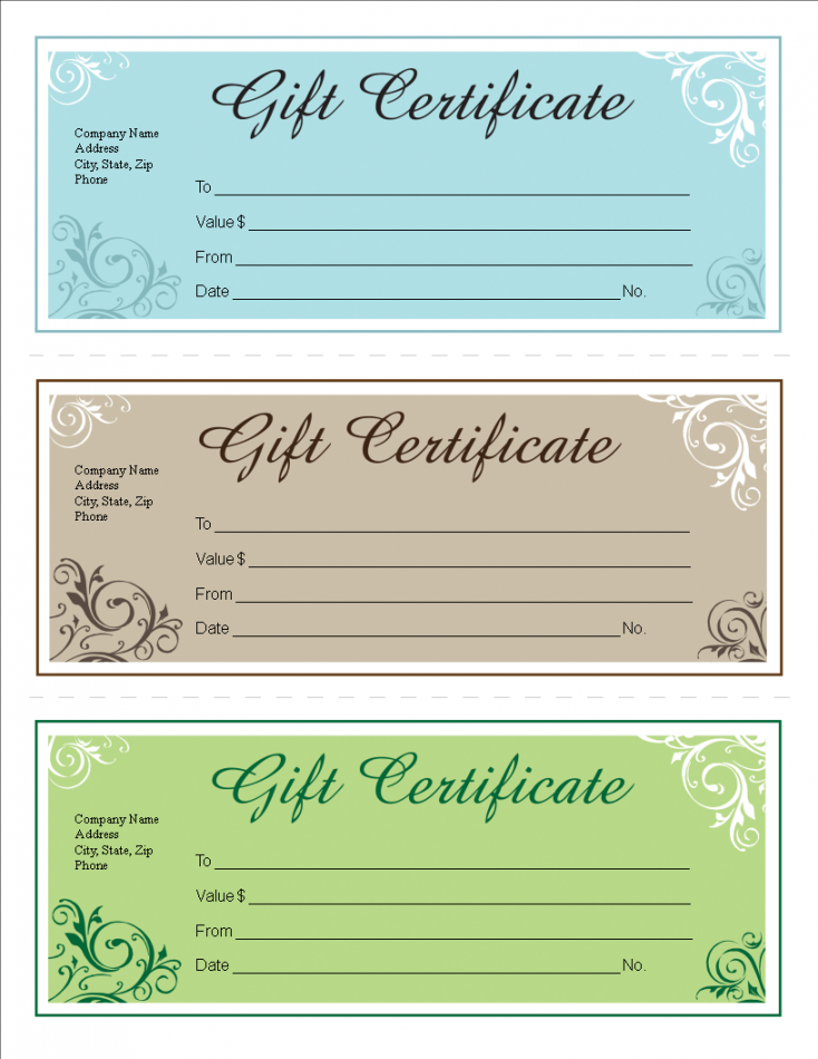 How to make an appealing Gift Certificate in MS Word? Download