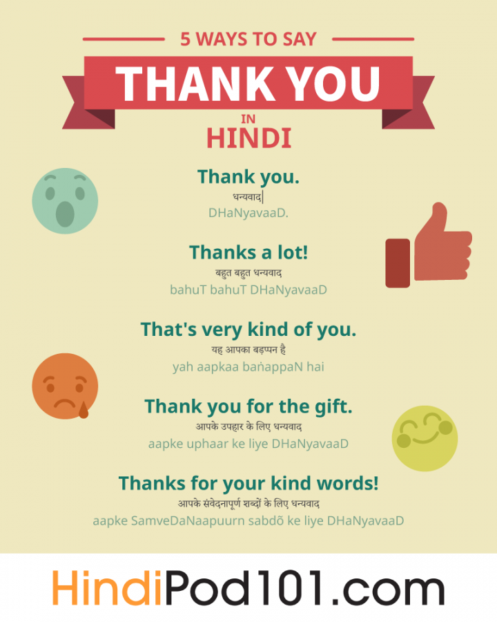 How to Say Thank You in Hindi - HindiPod