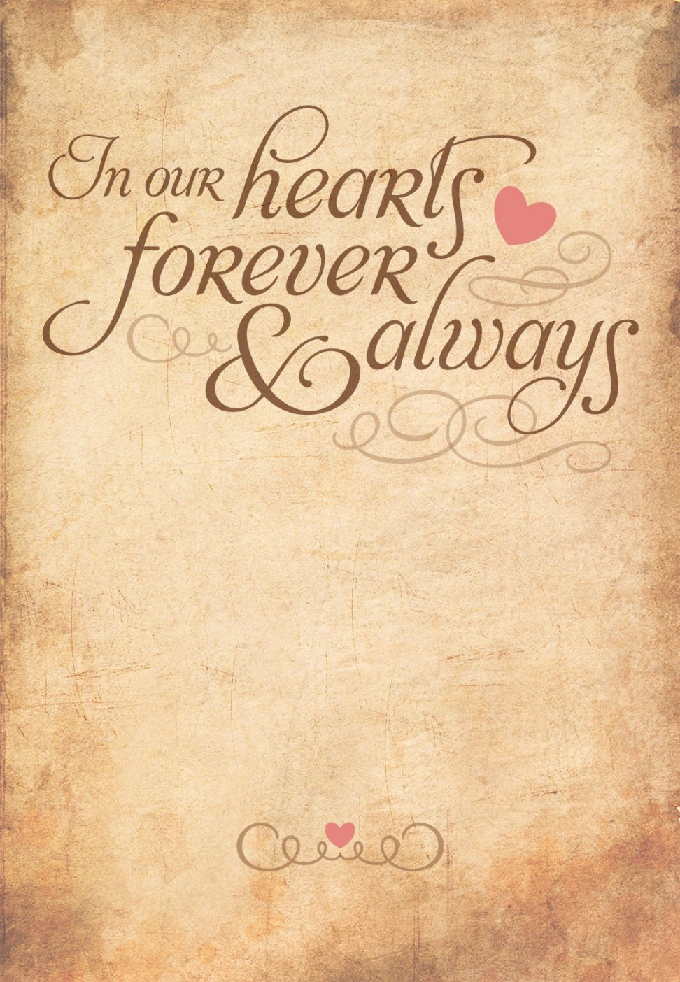 In Our Hearts Forever - Memorial Card Template (Free)  Greetings