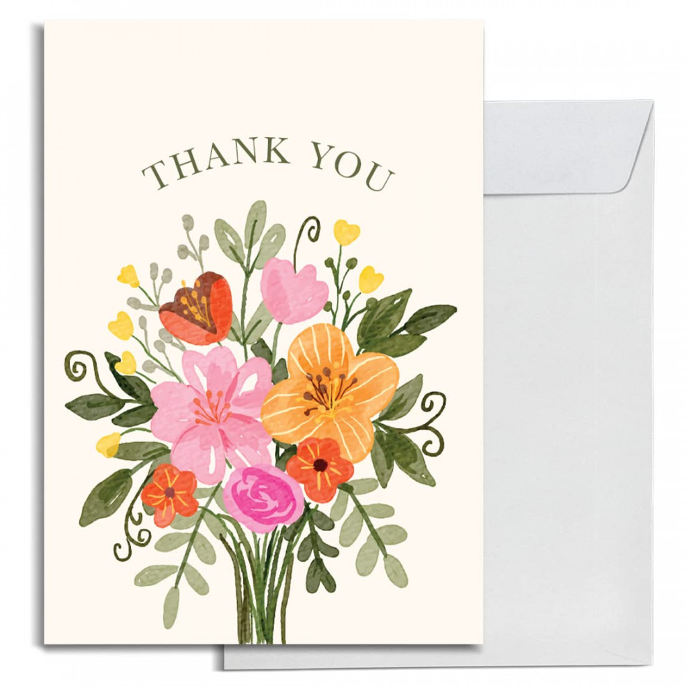 INKOLOGIE Jumbo Thank You Appreciation Greeting Cards, Thank You