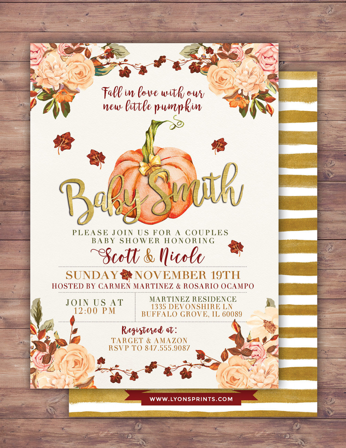 Little Pumpkin Baby Shower Invitation baby shower invite - Etsy