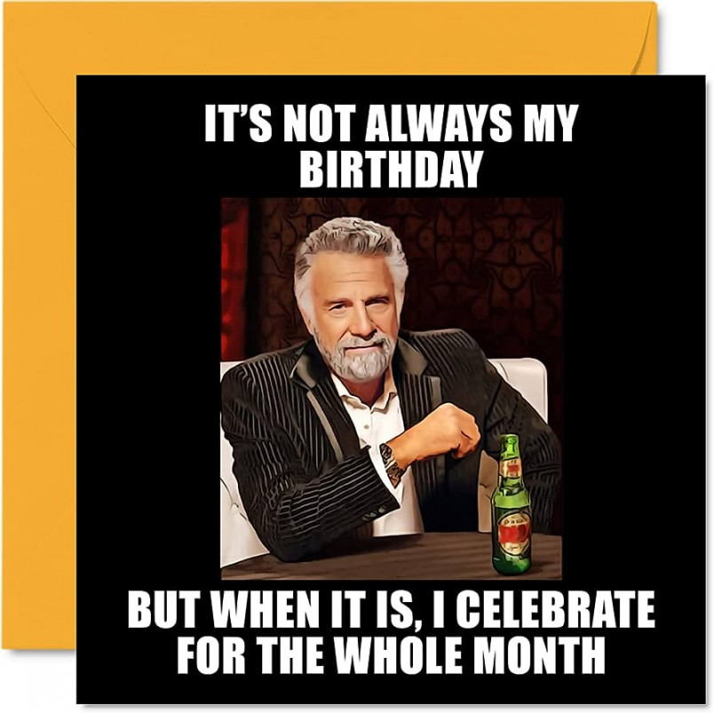 Meme Birthday Cards for Men Women - I Don