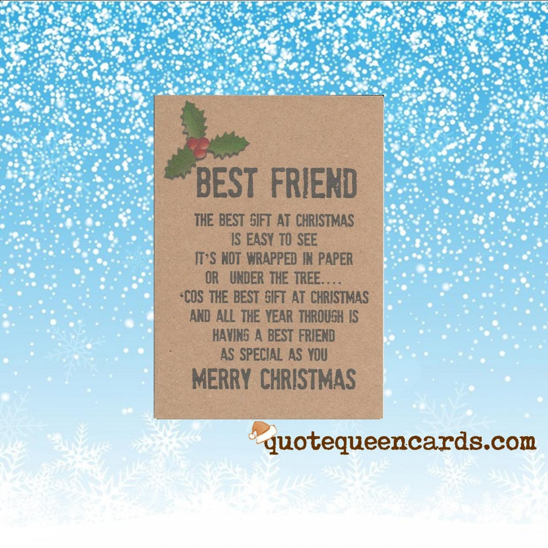 Merry Christmas BEST FRIEND Funny Christmas Card for Friend - Etsy UK