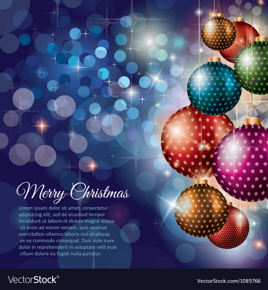 Merry christmas flyer with glitter background Vector Image