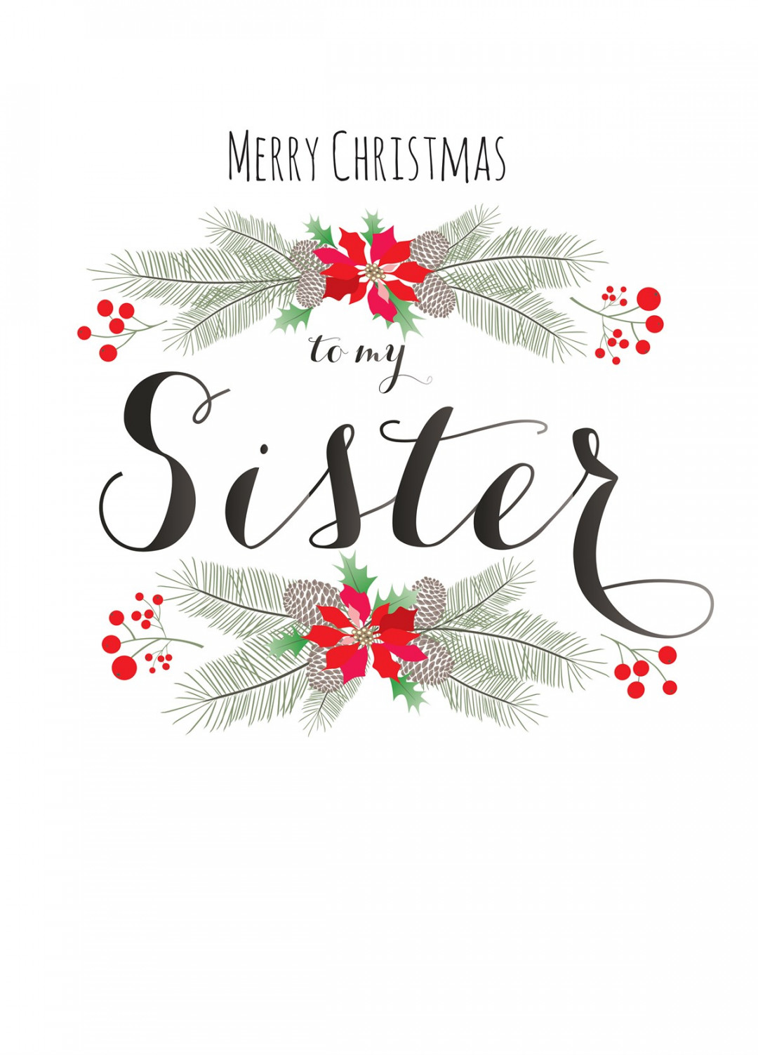 Merry Christmas Sister Card  Scribbler