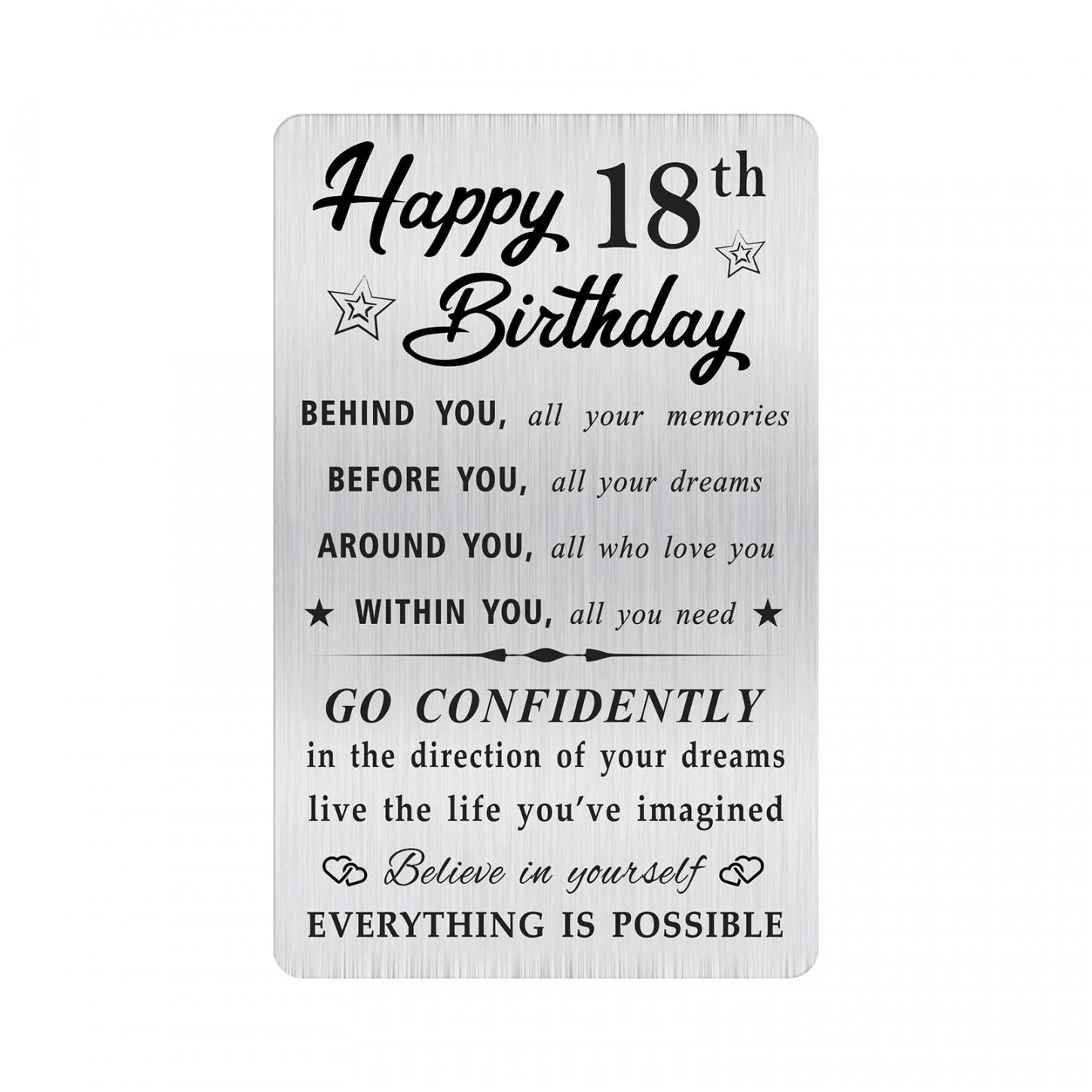 MOQIYXL th Birthday Card for Boys and Girls Small Engraved  Year Old  Birthday Gifts