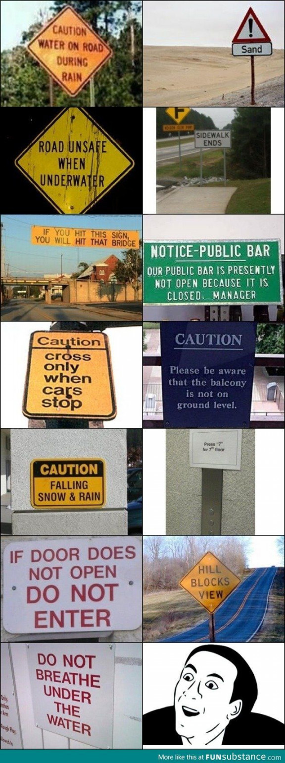 Obvious road signs - FunSubstance  Funny pictures with captions