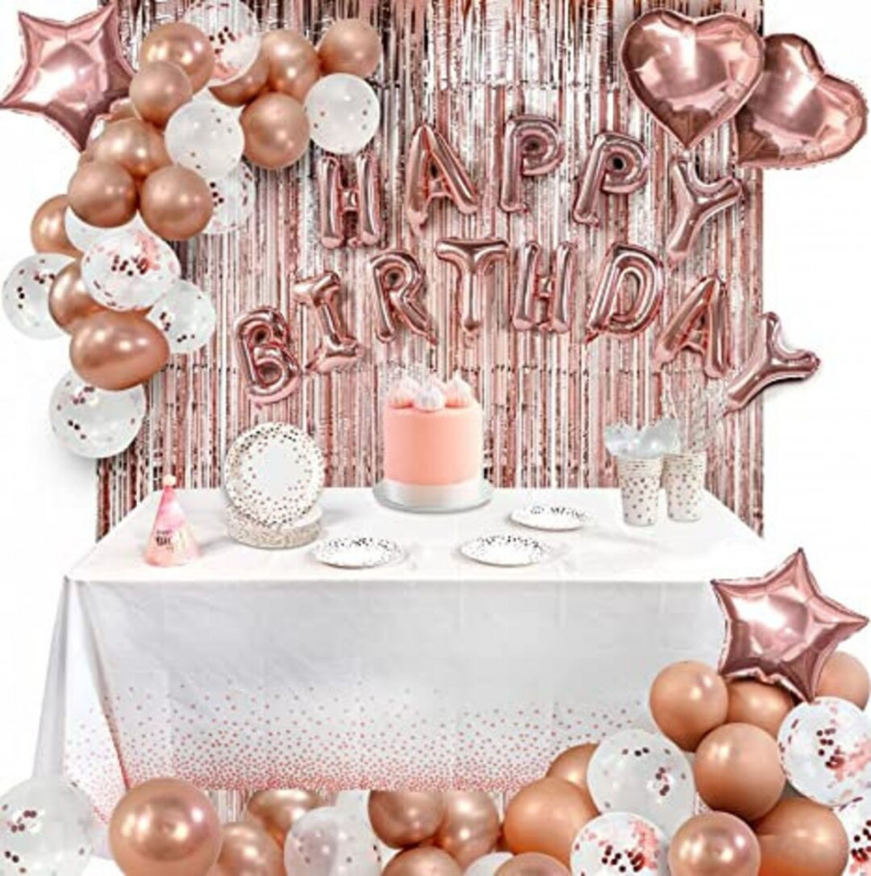 Pcs Rose Gold Birthday Decorations for women - Etsy