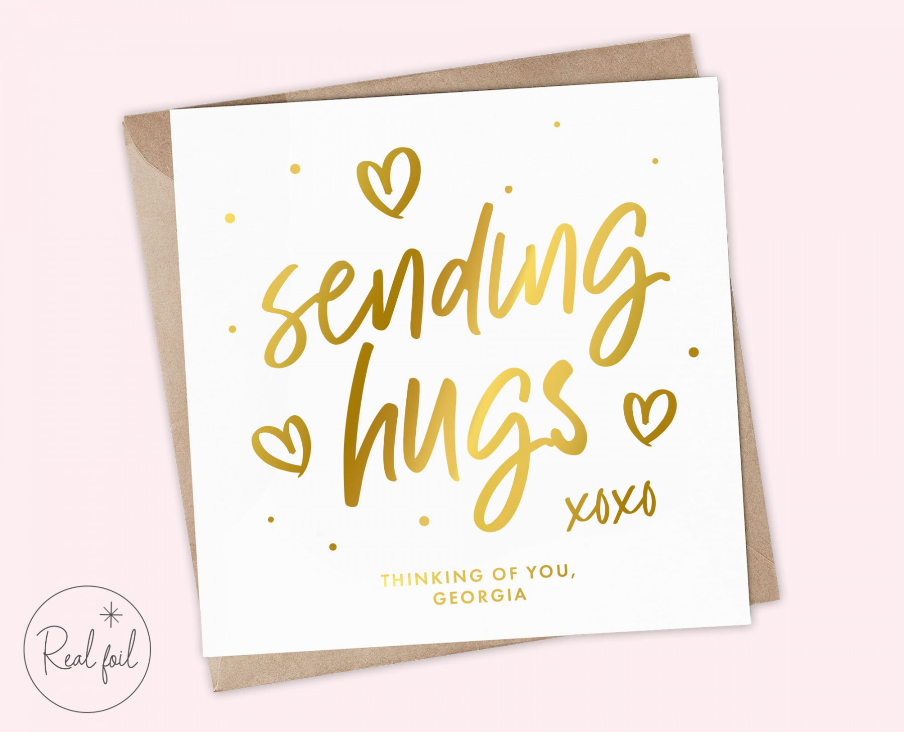 Personalisierte Thinking of You Karte Senden Von Hugs - Etsy