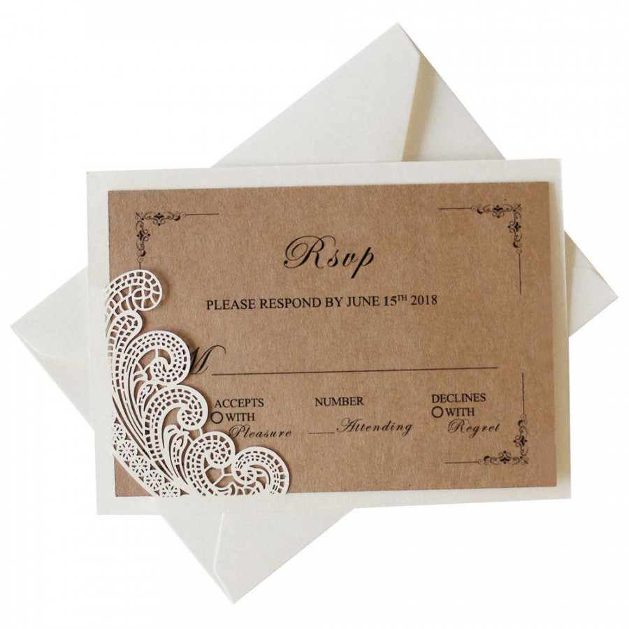 Picky Bride RSVP-Karten mit Rückumschlägen, Hochzeitseinladungen, Antw