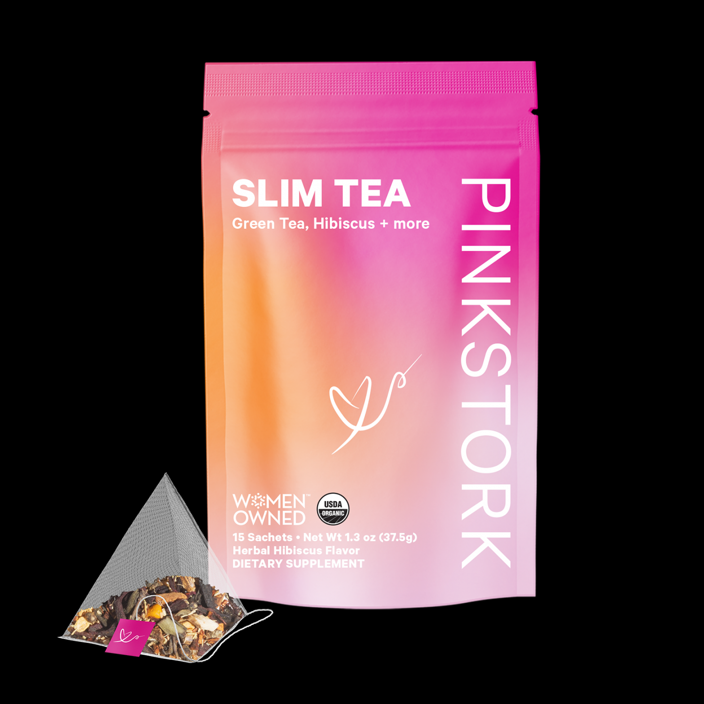 Pink Stork Slim Tea: USDA Organic, Supports Metabolism + Inflammation