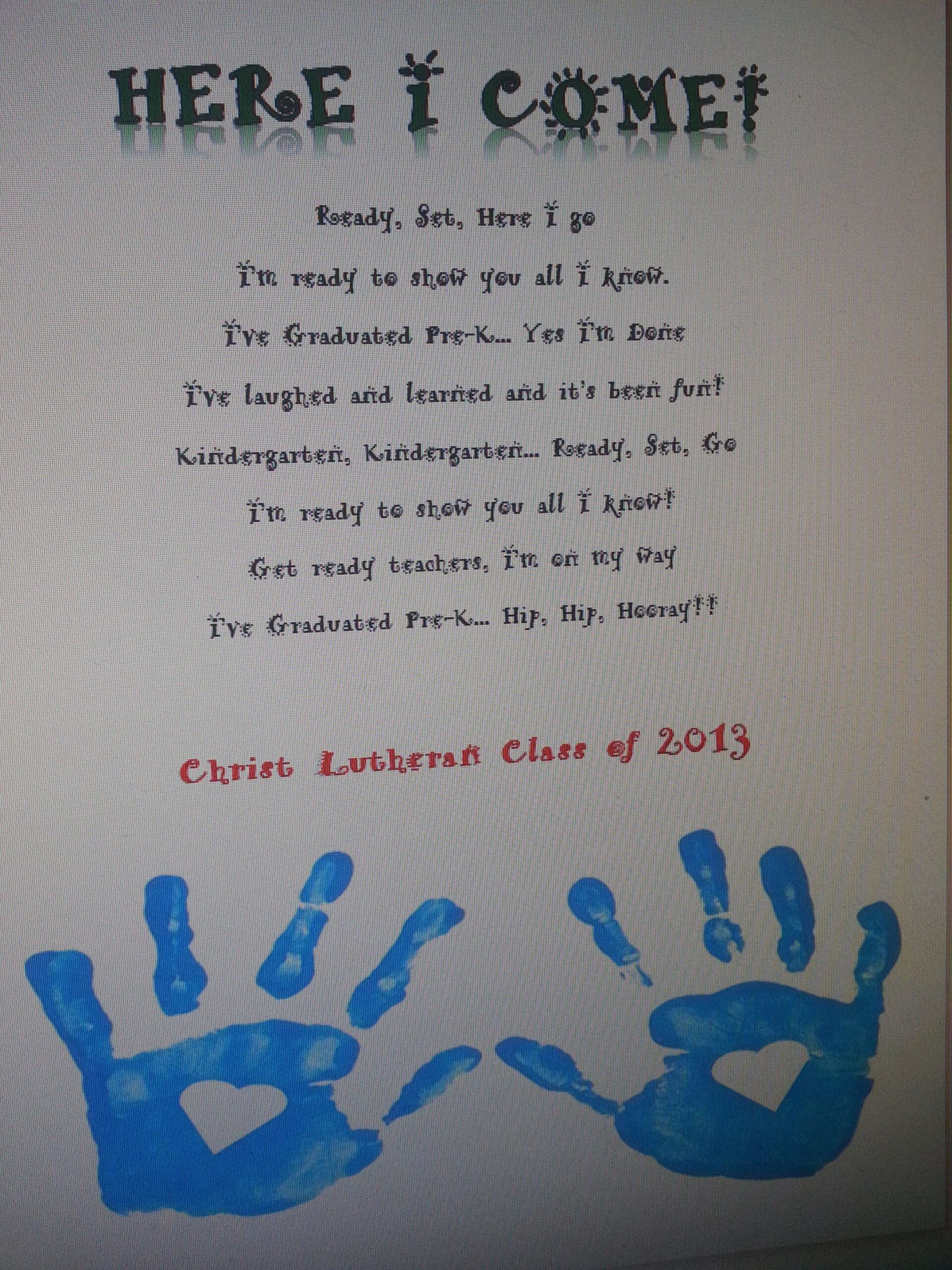 Pinterest Pre-K Graduation  Preschool graduation poems, Preschool